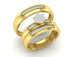 Lena Yellow Gold Engagement Ring and Band