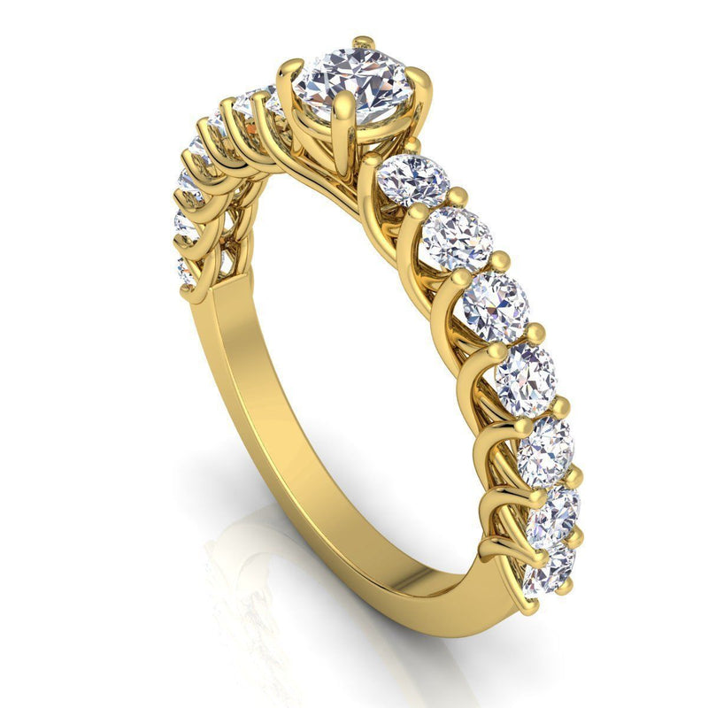 Trinity Yellow Gold Engagement Ring