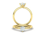 Single Stone Yellow Gold Engagement Ring