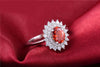 Scarlet Rose Garnet Engagement Ring