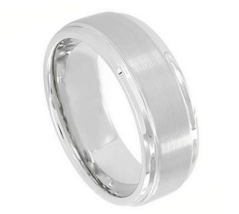 9mm Center High Polished Plain and Shiny Edge Dome Wedding Ring