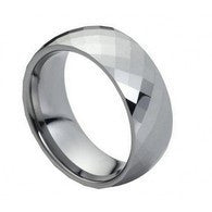Domed Aero and Faceted Ring